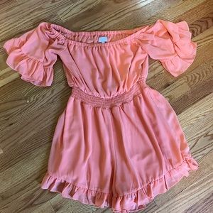 Pink lily romper